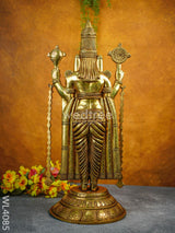 Brass Tirupathi Balaji Idol On Podium - Wl4085 Figurines