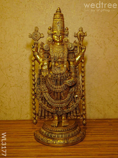 Brass Tirupati Balaji Figurine - Wl3177 Figurines