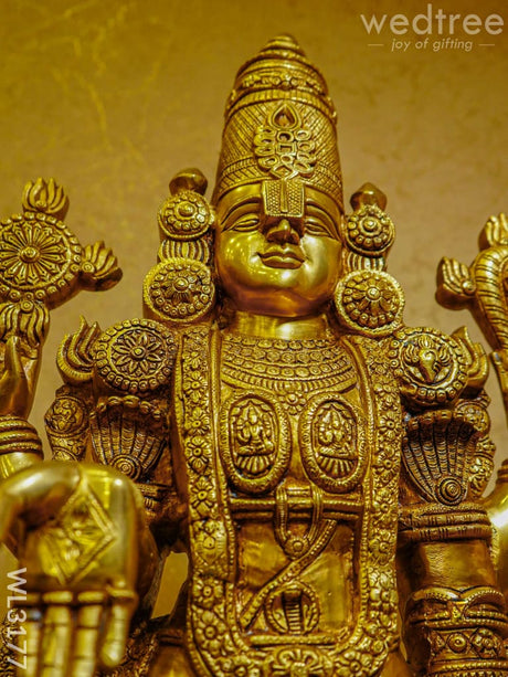 Brass Tirupati Balaji Figurine - Wl3177 Figurines