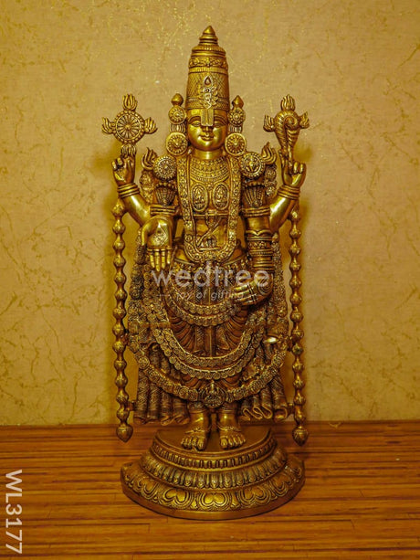 Brass Tirupati Balaji Figurine - Wl3177 Figurines