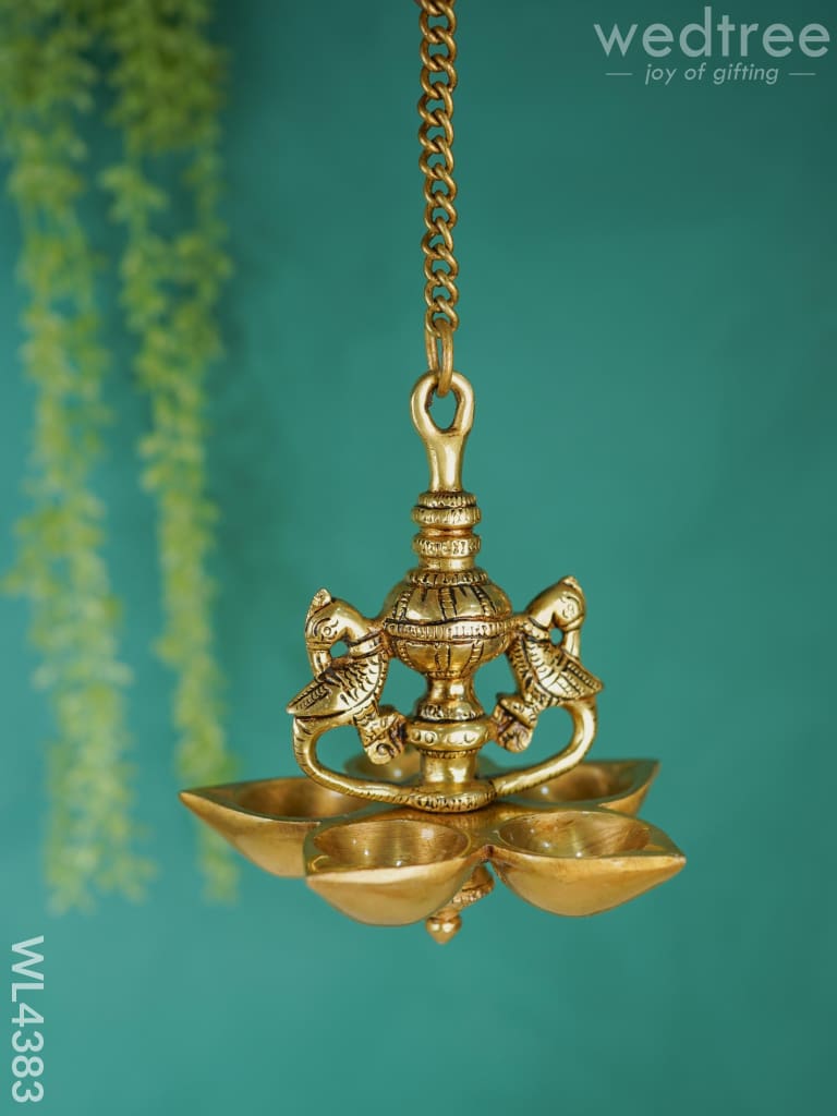 Brass Annapakshi Hanging 5 - Face Diya Wl4383