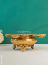 Brass Urli With 4 Face Diya - Wl4388