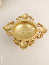 Brass Urli With 4 Face Diya - Wl4388