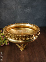 Brass Urli With Bells - 10 Inch Wl2723