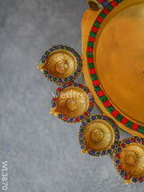 Brass Urli With Diya & Bells - Wl3870