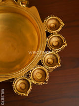 Brass Urli With Diya & Bells - Wl3870