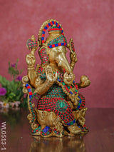 Brass Valampuri Ganesh Idol - Wl0513 Figurines