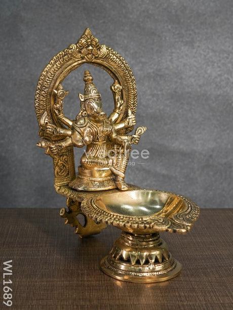 Brass Varahi Devi Diya - Wl1689