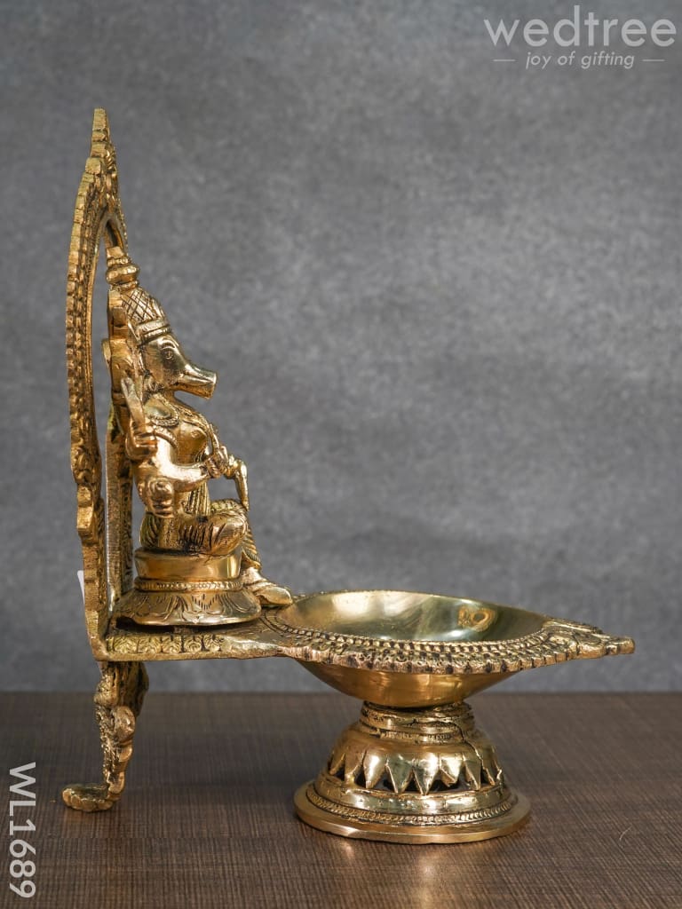 Brass Varahi Devi Diya - Wl1689