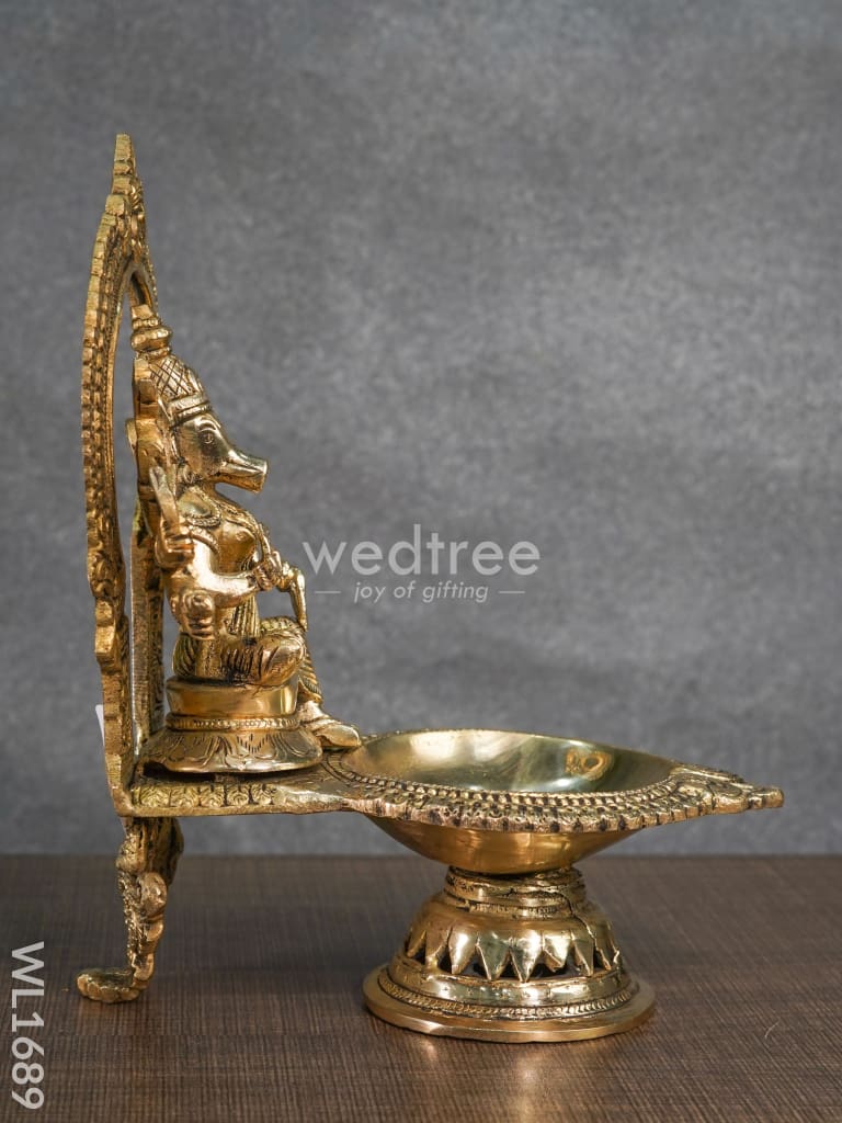 Brass Varahi Devi Diya - Wl1689