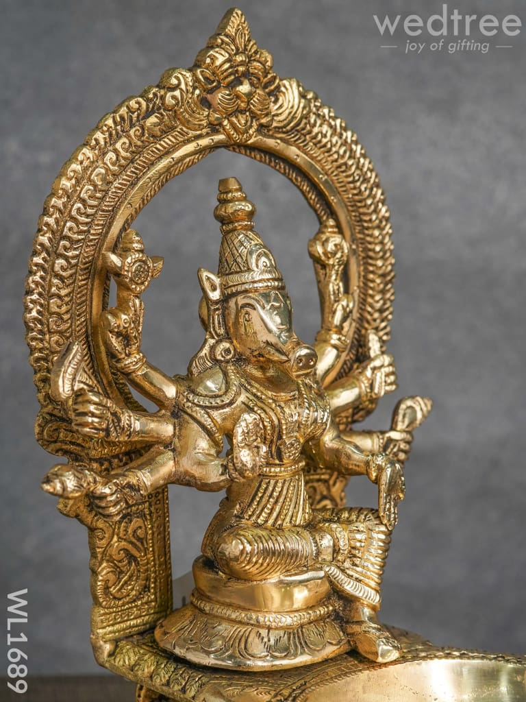 Brass Varahi Devi Diya - Wl1689