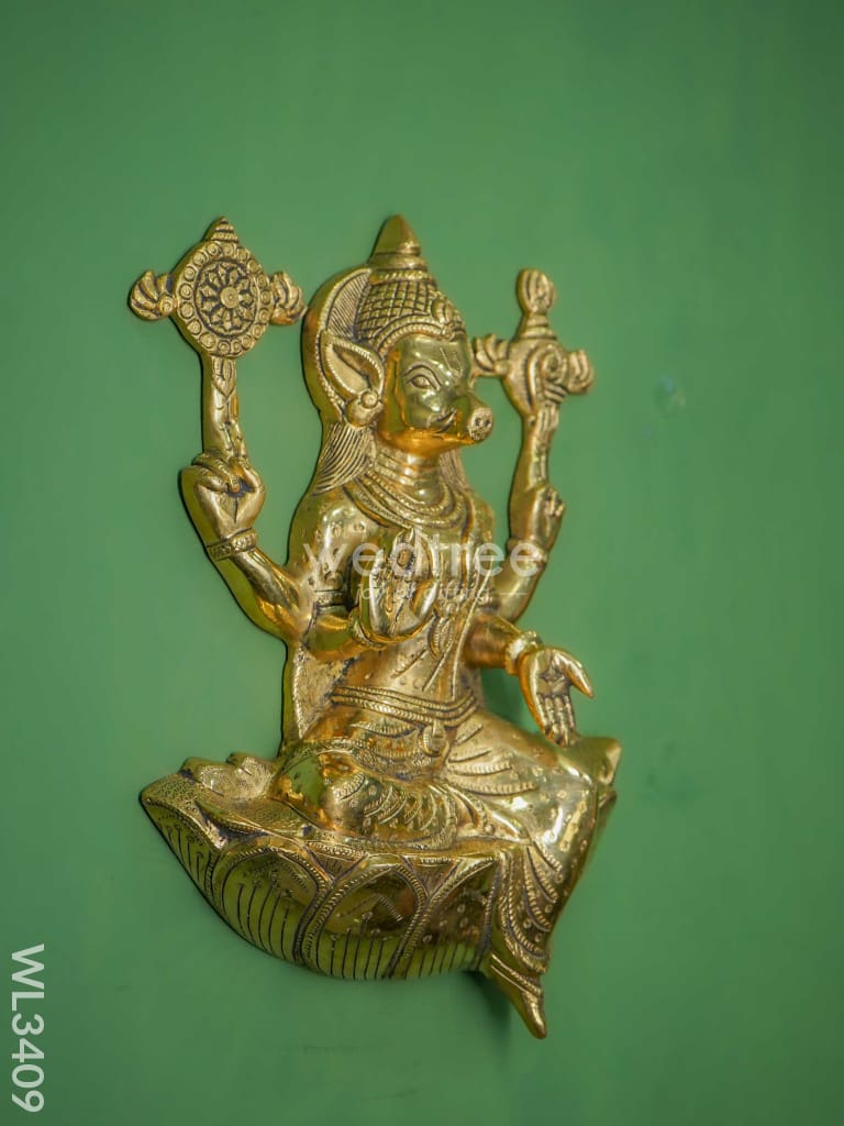 Brass Varahi Amman Wall Hanging - Wl3409 Figurines