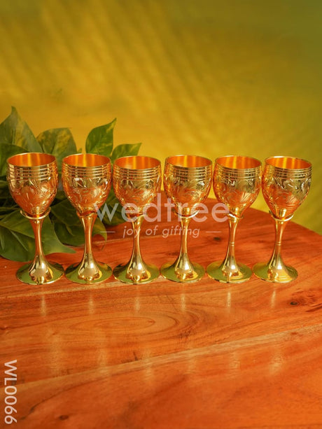 Brass Wine Glass Set - Wl0066 Utility