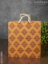 Brown Floral Printed Paper Bag - Wbg1000 Bags