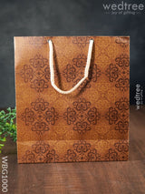 Brown Floral Printed Paper Bag - Wbg1000 Bags