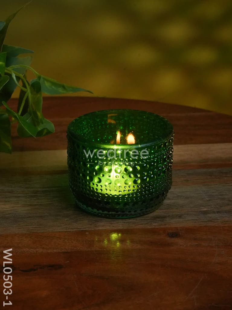 Bubble Textured Votive (3 Inch) - Set Of 2 Wl0503 Candles And Votives