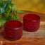 Bubble Textured Votive (3 Inch) - Set Of 2 Wl0503 Red Candles And Votives