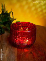 Bubble Textured Votive (4 Inch) - Wl0501 Maroon Candles And Votives