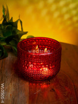 Bubble Textured Votive (4 Inch) - Wl0501 Maroon Candles And Votives