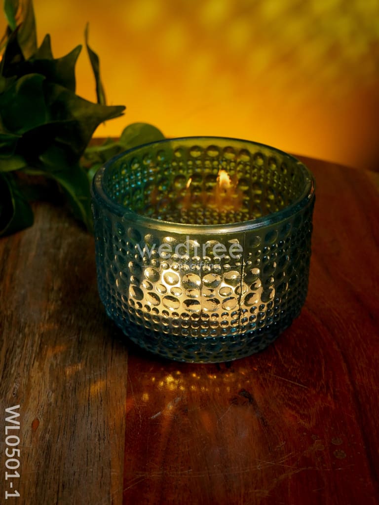 Bubble Textured Votive (4 Inch) - Wl0501 Smoke Black Candles And Votives