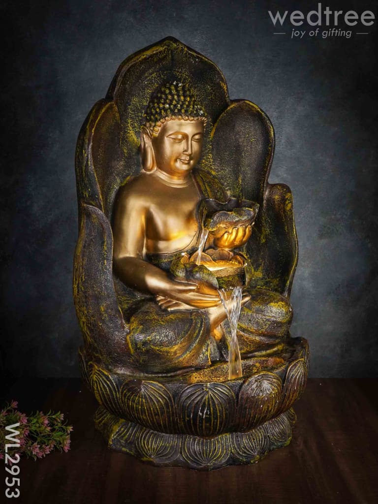 Buddha Lotus Water Fountain With Stand - Wl2953 Fountain