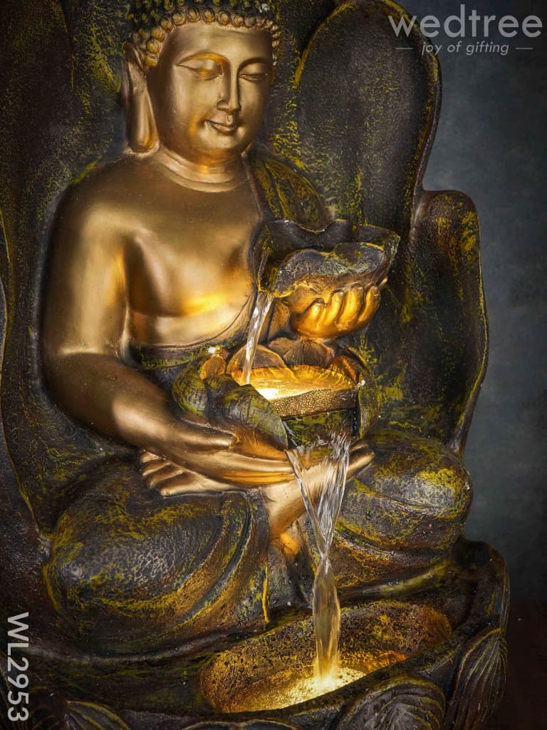 Buddha Lotus Water Fountain With Stand - Wl2953 Fountain