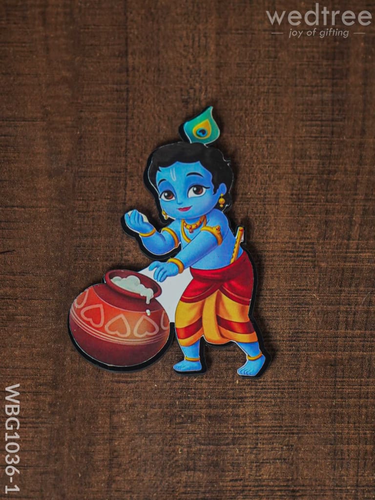 Butter Krishna Fridge Magnet - Wbg1036 Home Decors