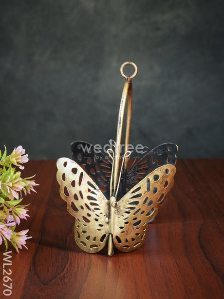 Butterfly Hanging T-Light Holder - Wl2670 Metal Decor