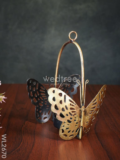 Butterfly Hanging T-Light Holder - Wl2670 Metal Decor