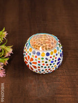 Candle Holder In Cracked Mosaic Glass - Wbg0966 Candles