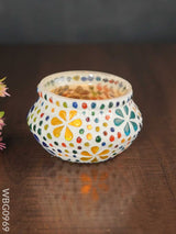 Candle Holder With Mosaic Art - Wbg0969 Candles