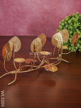 Candle Holders Among Lotus Stems & Leaves - Wl3205 Candles And Votives