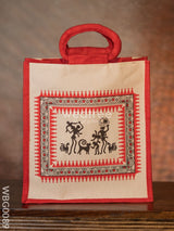 Canvas And Jute Bag With Warli Prints - Wbg0089 Bags