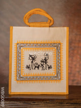 Canvas And Jute Bag With Warli Prints - Wbg0089 Bags