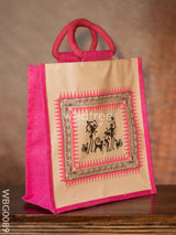 Canvas And Jute Bag With Warli Prints - Wbg0089 Bags