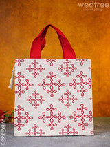 Jute Bag With Kolam Prints - Wbg1331 Bags