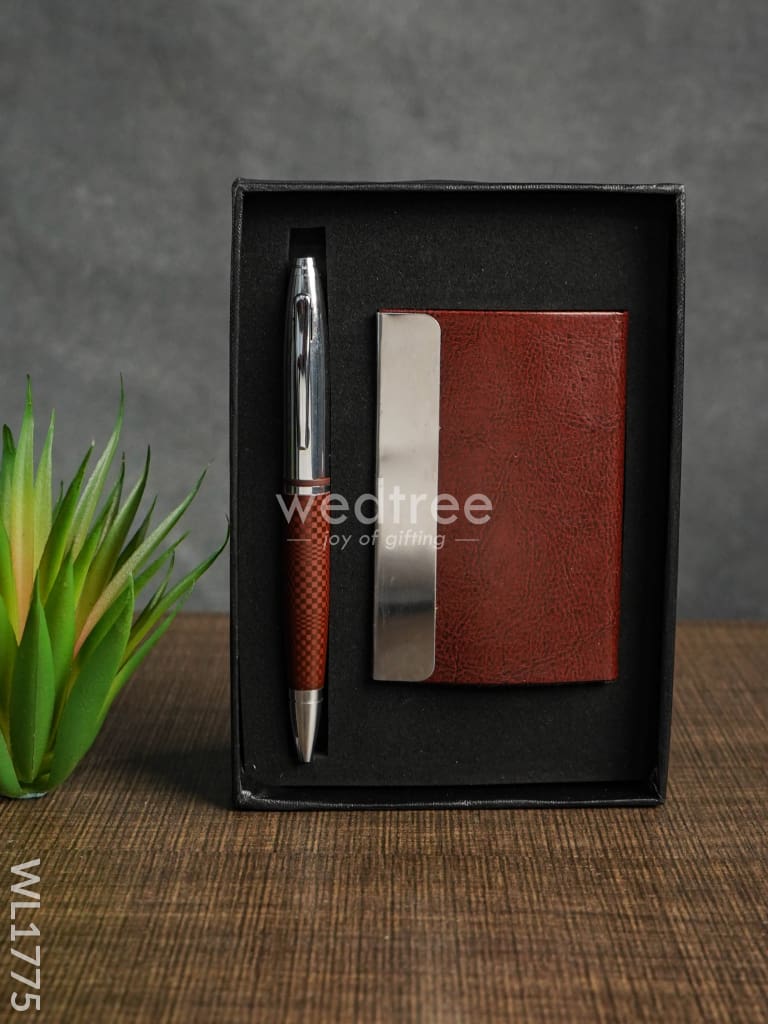 Card Holder With Pen - Wl1775 Corporate Gifts