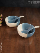 Ceramics Bowl With Spoon Set - Wl2439