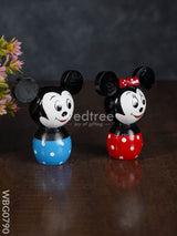 Channapatna Wooden Mickey Mouse - Set Of 2 Wbg0790 Kids Return Gifts