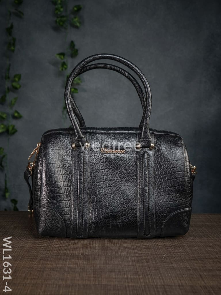 Classic Womens Leather Bag - Wl1631 Black Handbags