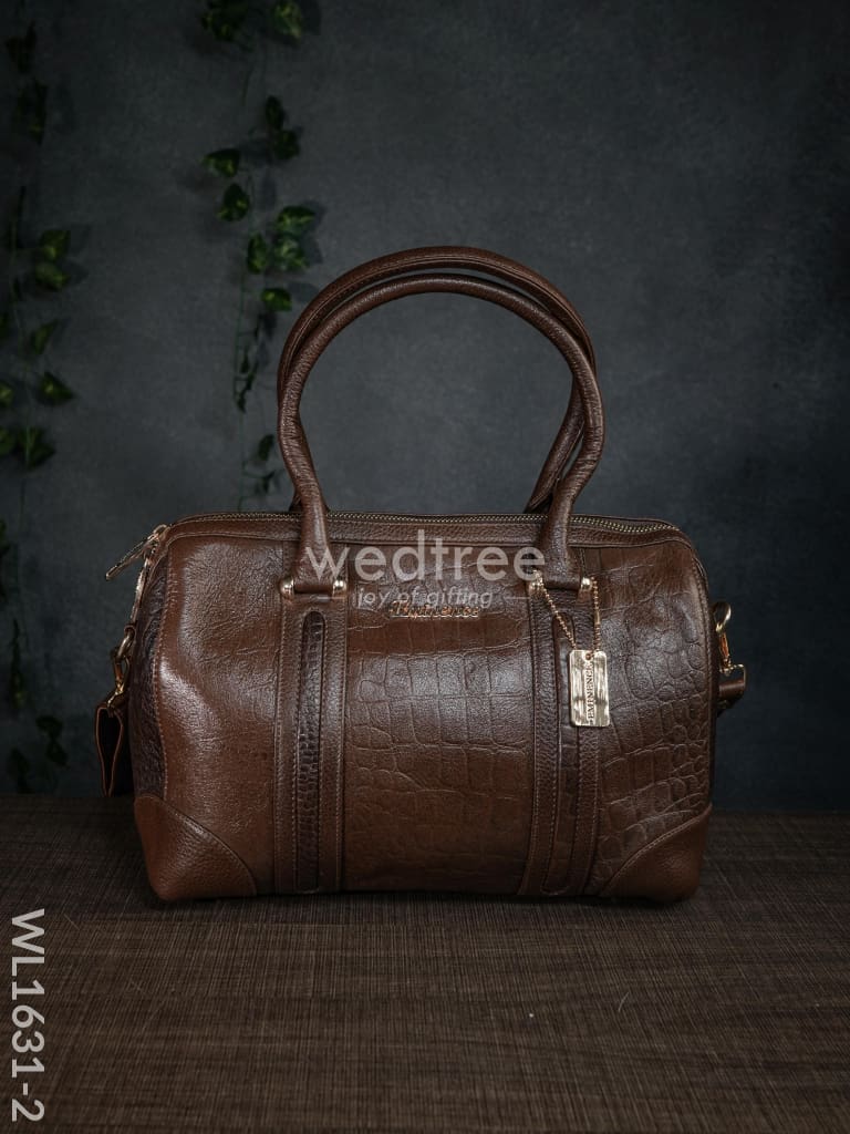 Classic Womens Leather Bag - Wl1631 Brown Handbags