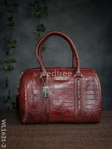 Classic Womens Leather Bag - Wl1631 Maroon Handbags