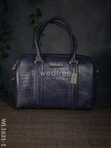 Classic Womens Leather Bag - Wl1631 Navy Blue Handbags