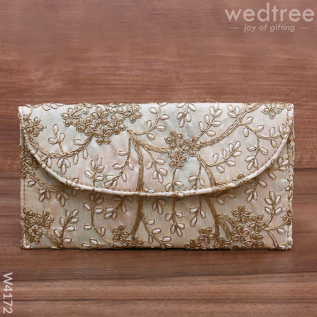 Clutch Purse With Embroidery - W4172 Clutches & Purses