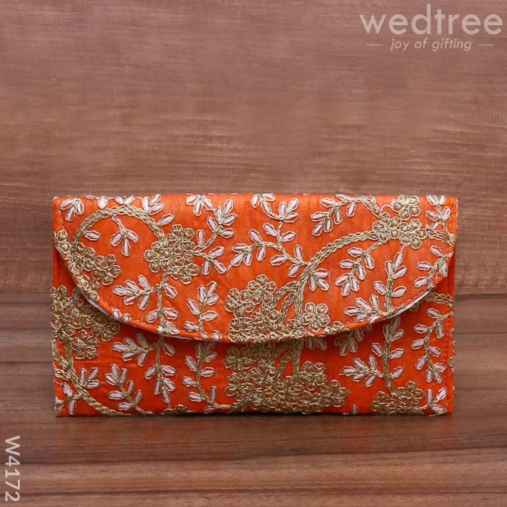 Clutch Purse With Embroidery - W4172 Clutches & Purses