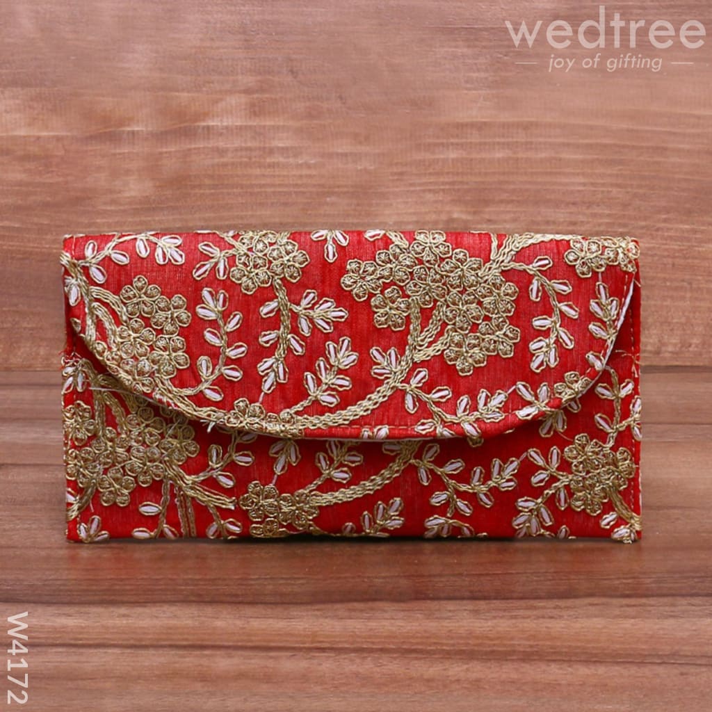 Clutch Purse With Embroidery - W4172 Clutches & Purses