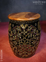 Coffee Centre Table With 4 Side Stools (Hand Painted Jhaali Cutting) - Wl0295 Side Stool Wooden