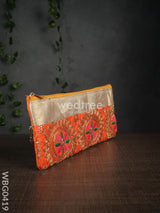 Colourful Floral Embroidery Purse With Zipper - Wbg0419 Clutches & Purses