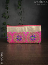 Colourful Floral Embroidery Purse With Zipper - Wbg0419 Clutches & Purses