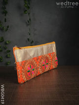 Colourful Floral Embroidery Purse With Zipper - Wbg0419 Clutches & Purses